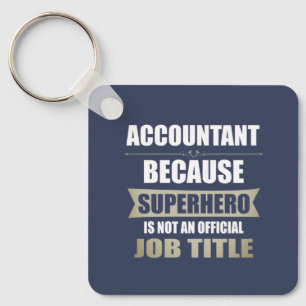 Accountant Superhero Novelty Keychain