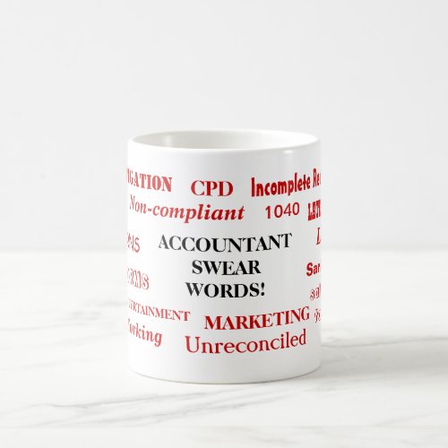 Accountant Swear Words Joke Accounting Terms Coffee Mug