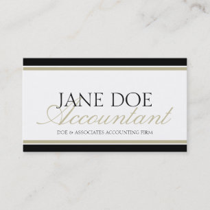 Accountant Tan Script Business Card