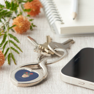 Accountant Thank You at Christmas Poinsettias Keychain