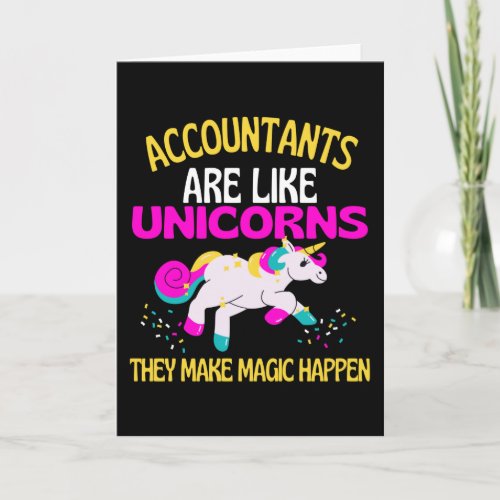 Accountant Unicorn  Magical Unicorn Accountants Card