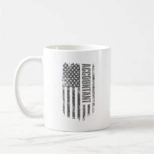 Accountant USA Flag Distressed design Coffee Mug