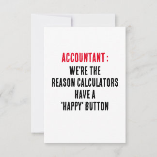 Accountant We're the reason calculators have a 'ha Thank You Card