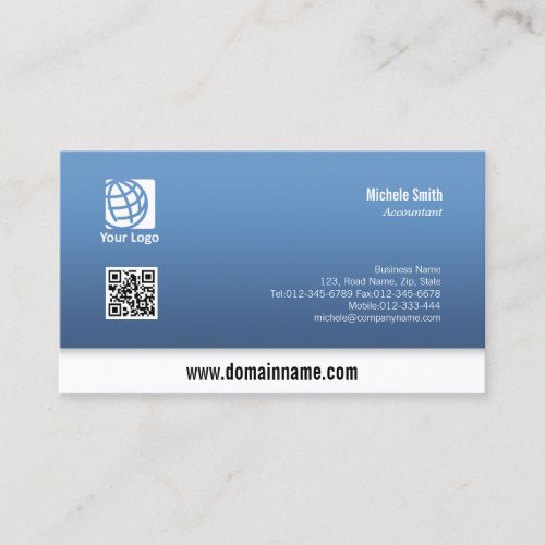 Accountant White Border Simple Business Card 10