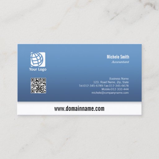 Customizable Accountant White Border Simple Business Card #10