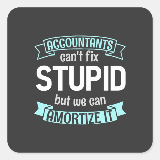 Accountants Can Amortize It Square Sticker (Front)