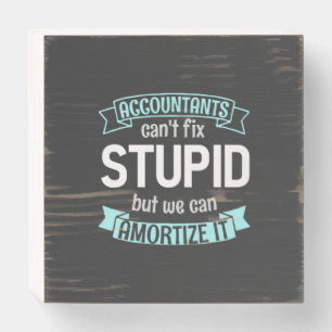 Accountants Can Amortize It Wooden Box Sign