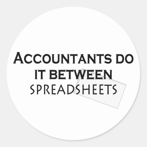 Accountants do it classic round sticker