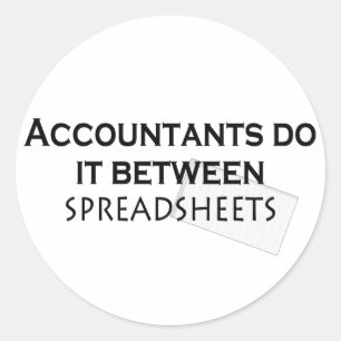 Accountants do it! classic round sticker