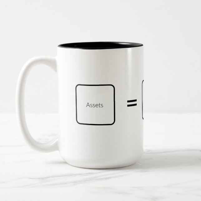 Accountant's Equation Two-Tone Coffee Mug (Left)