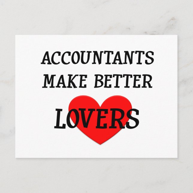 Accountants Make Better Lovers Postcard (Front)