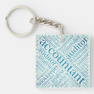 "Accountants' Word Cloud" Keychain