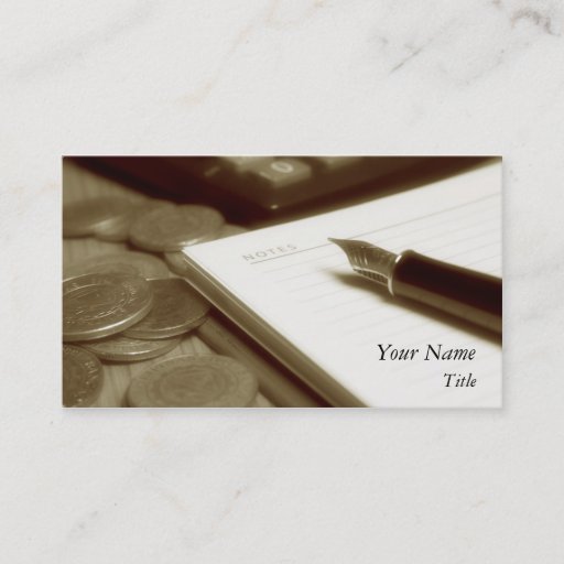 Customizable Accounting 3 Business Card