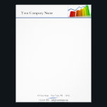 Accounting 7 letterhead<br><div class="desc">A bold stationery or promotional piece can be a great advertising tool for your business. Use them yourself, give to employees, or use them as customer give-aways. The perfect design for an accountant or finance person. This design features a white background shows off rising flow chart. Add your information and...</div>