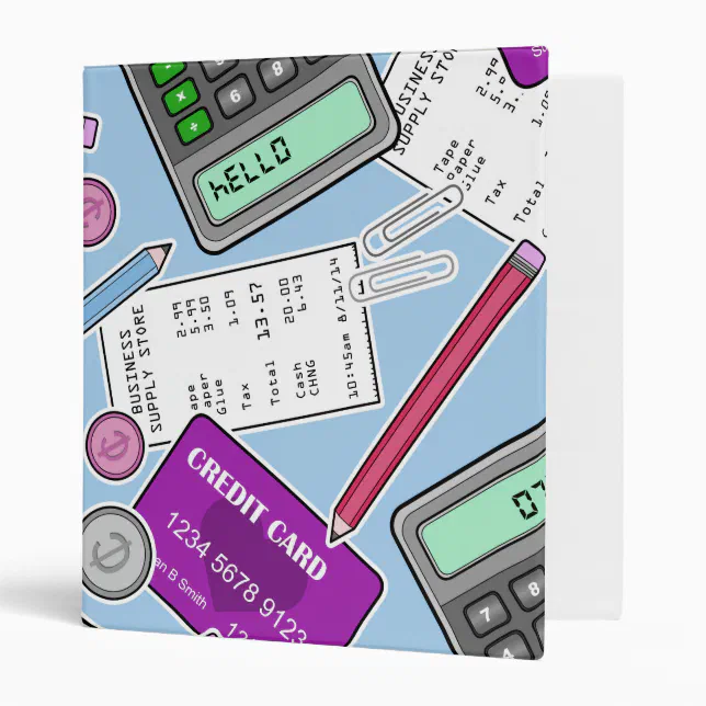 Accounting / Accountant Themed Pattern Binder | Zazzle
