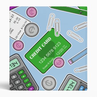 Accounting / Accountant Themed Pattern Binder | Zazzle