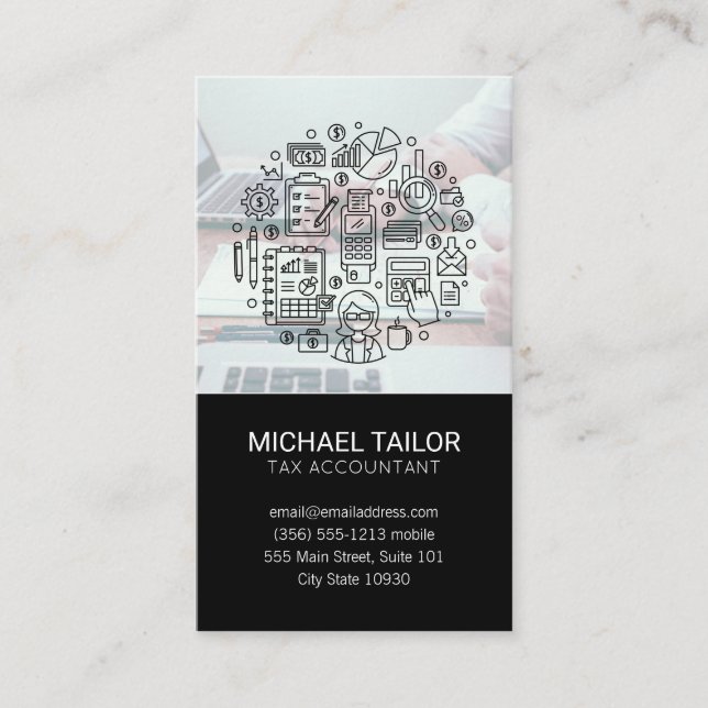 Accounting | Book Keeping | Financial Advisor Business Card (Front)