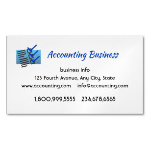 Accounting Bookkeeping Bookkeeper Accountant Business Card Magnet