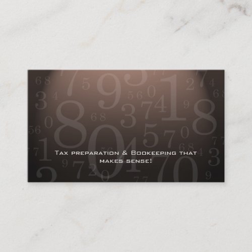 Accounting - Bookkeeping Business Card Brown