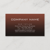 Accounting - Bookkeeping Business Card Copper (Back)