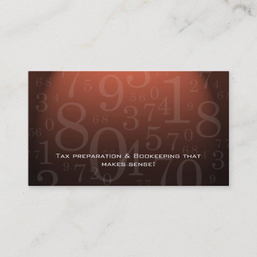 Customizable Accounting - Bookkeeping Business Card Copper
