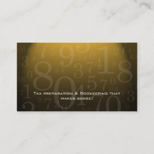 Accounting - Bookkeeping Business Card Gold