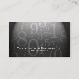 Accounting - Bookkeeping Business Card Gray