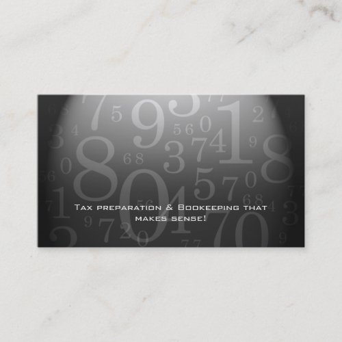 Accounting _ Bookkeeping Business Card Gray