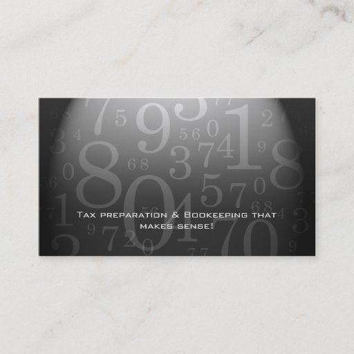 Customizable Accounting - Bookkeeping Business Card Gray