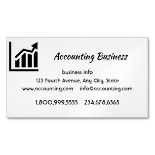 Accounting Bookkeeping Custom Business Card Magnet