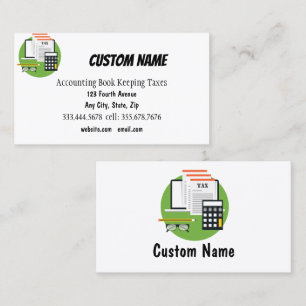 Accounting, Bookkeeping Taxes Business Business Card
