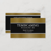 Accounting Business Card - Banner Black & Gold (Front/Back)