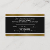 Accounting Business Card - Banner Black & Gold (Back)