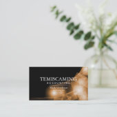Accounting Business Card - Black and Gold Squares (Standing Front)