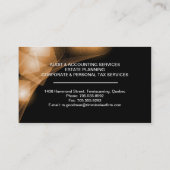 Accounting Business Card - Black and Gold Squares (Back)