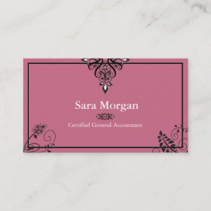 Accounting Business Card - Black and White Elegant