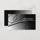 Accounting Business Card - Black and White Swirl (Front/Back)