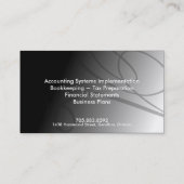 Accounting Business Card - Black and White Swirl (Back)