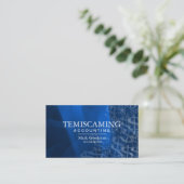 Accounting Business Card - Blue Dollar Signs (Standing Front)