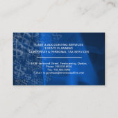 Accounting Business Card - Blue Dollar Signs (Back)