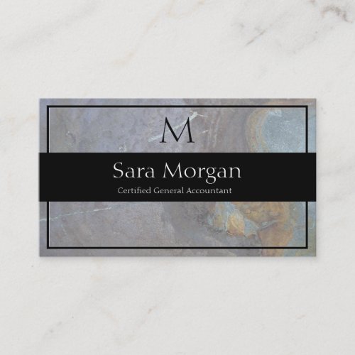 Accounting Business Card - Classy Monogram Texture