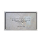 Accounting Business Card - Classy Monogram Texture