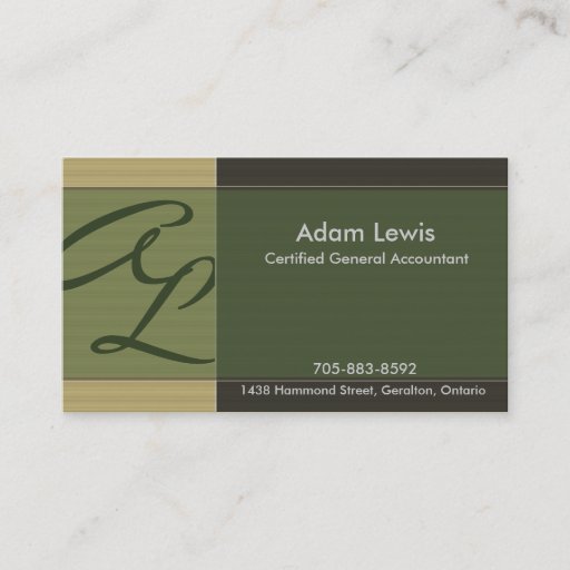 Customizable Accounting Business Card - Monogram