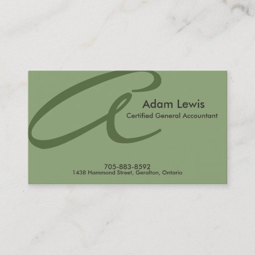 Customizable Accounting Business Card - Monogram