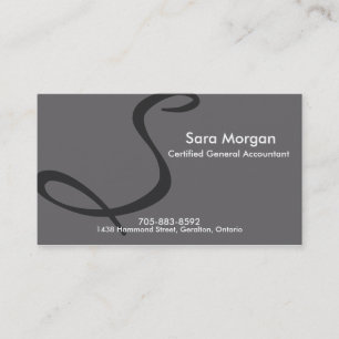 Accounting Business Card - Monogram