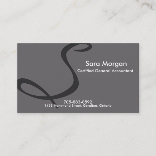 Accounting Business Card - Monogram