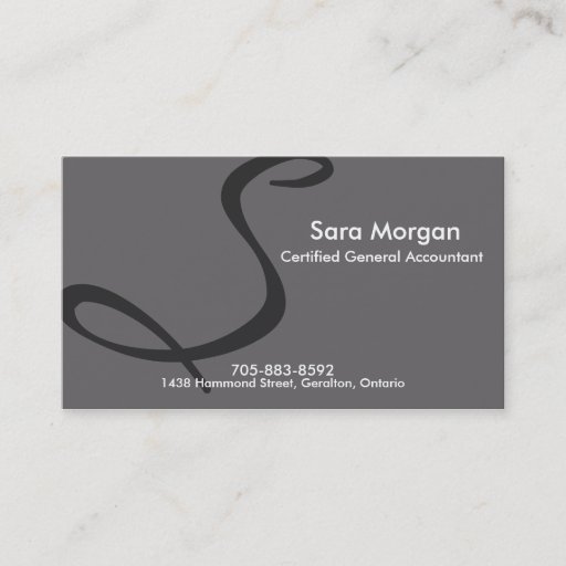 Customizable Accounting Business Card - Monogram