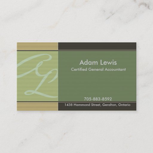 Customizable Accounting Business Card - Monogram