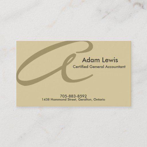 Customizable Accounting Business Card - Monogram