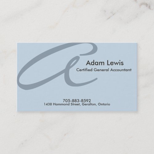 Accounting Business Card - Monogram